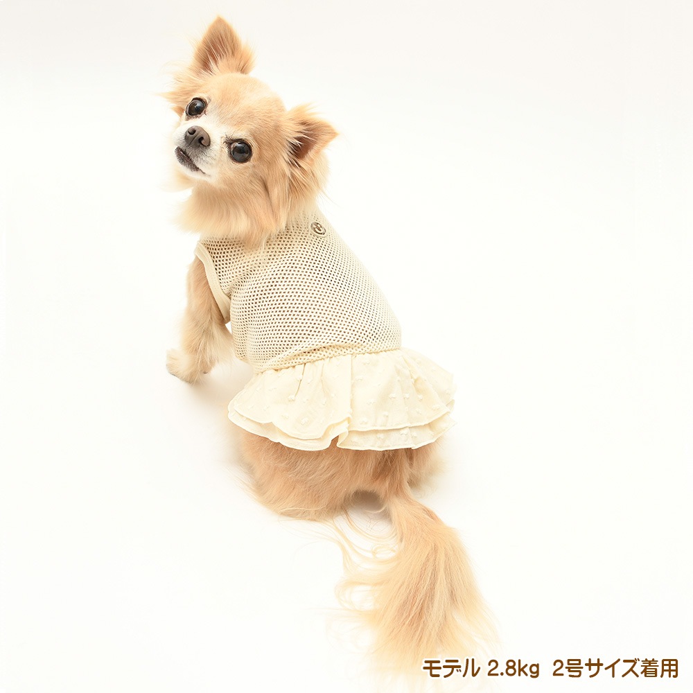 犬の服(春夏用ノースリーブ)＞ラッセルメッシュワンピース