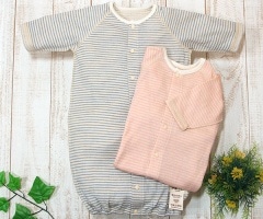 ベビー服【草木染めガーゼベビードレスオール】(50-60cm)