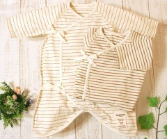 ベビー服【長袖ボーダーコンビ肌着】(50-60cm)