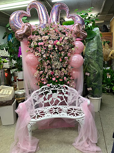 チェアースタンド花(ダブル)｜すべての商品｜むつ美花店