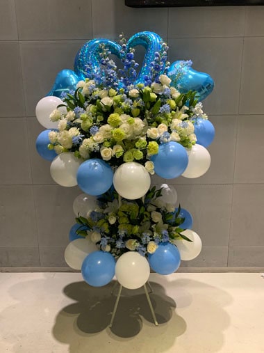 バルーンスタンド花2段｜バルーンスタンド花｜むつ美花店