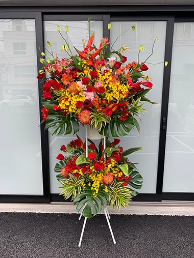 スタンド花2段｜スタンド花｜むつ美花店