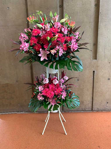 スタンド花2段｜スタンド花｜むつ美花店