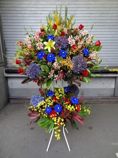 スタンド花2段｜スタンド花｜むつ美花店