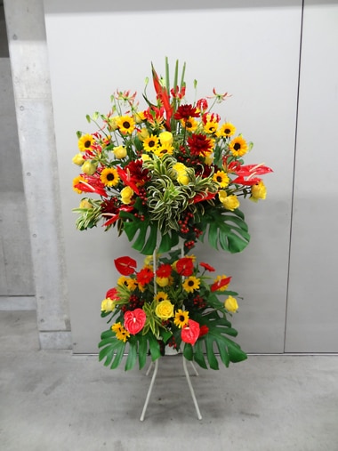 スタンド花2段｜スタンド花｜むつ美花店