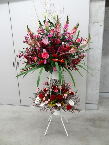 スタンド花2段｜スタンド花｜むつ美花店