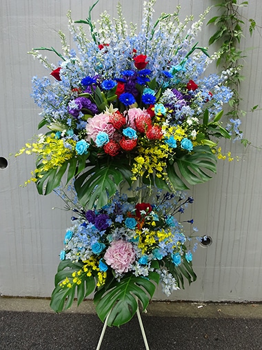 スタンド花2段｜スタンド花｜むつ美花店