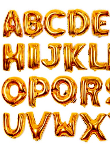 7inch gold alphabet balloon｜すべての商品｜むつ美花店