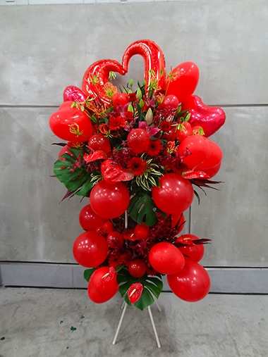 バルーンスタンド花2段｜すべての商品｜むつ美花店