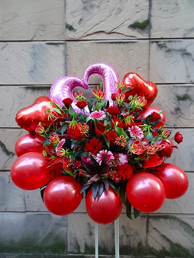 バルーンスタンド花1段｜すべての商品｜むつ美花店