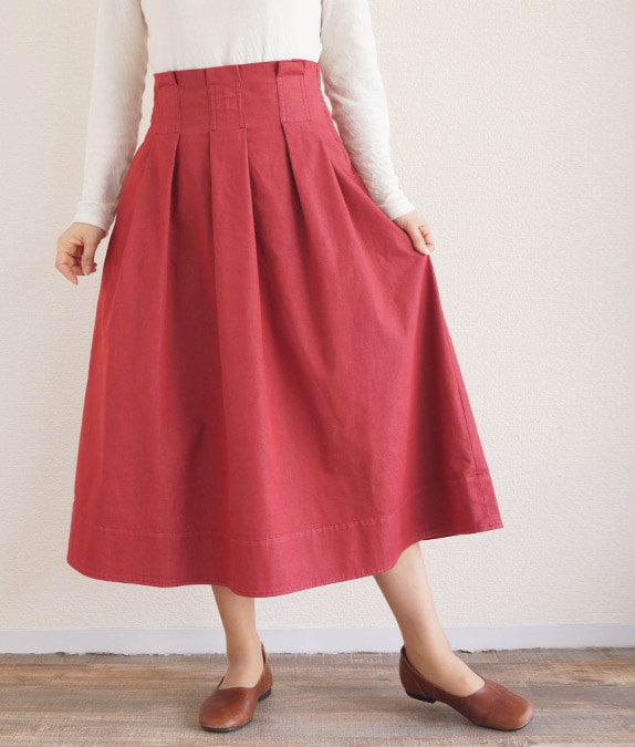 【SALE50%OFF】タックタックスカート