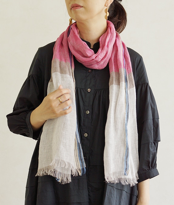 【アウトレット均一】細ストライプ柄ストール