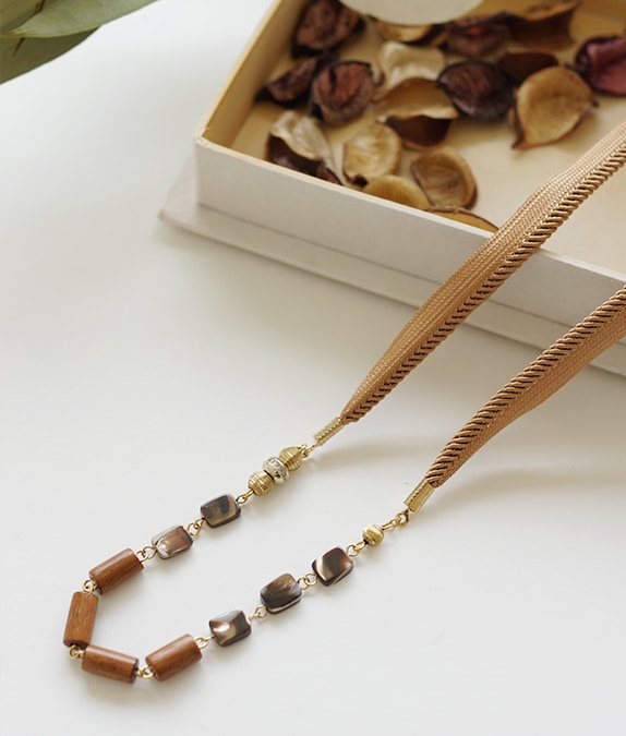 ウッドコードネックレス