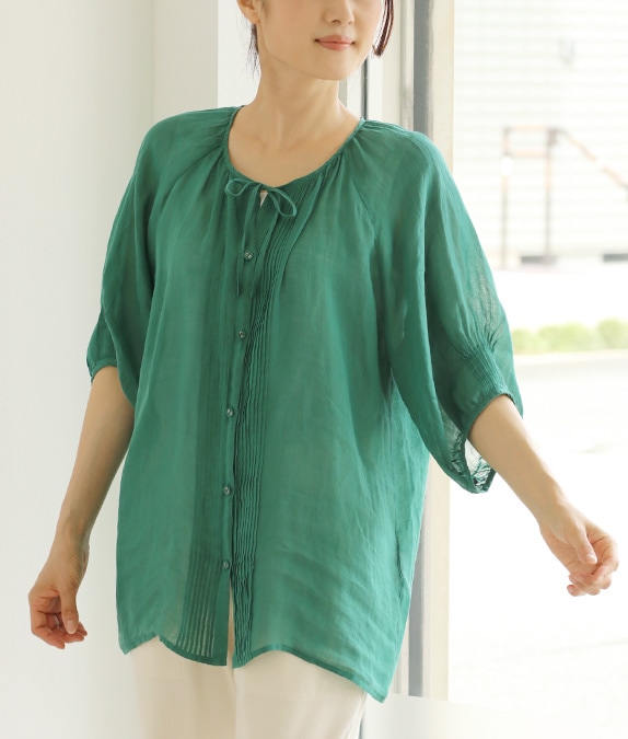 【アウトレットSALE70%OFF】ラミーボイルブラウス