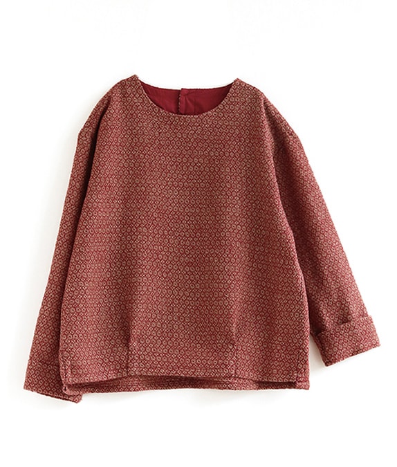 【再値下げSALE70%OFF】小花ジャカードブラウス