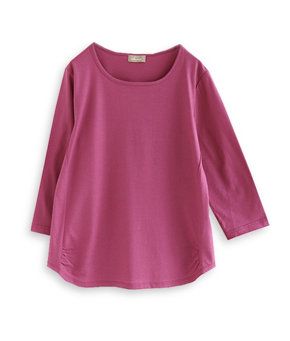 【SALE50%OFF】七分袖ギャザープルオーバー
