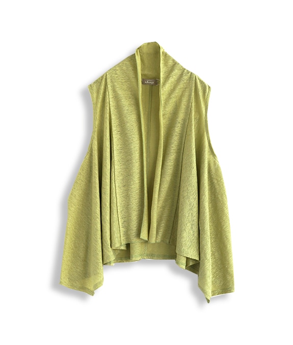 【アウトレットSALE70%OFF】ショールカラーリネンベスト