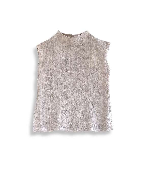 【4/17(金)10時～アウトレットSALE70%OFF】収縮糸レース製品染タンクトップ