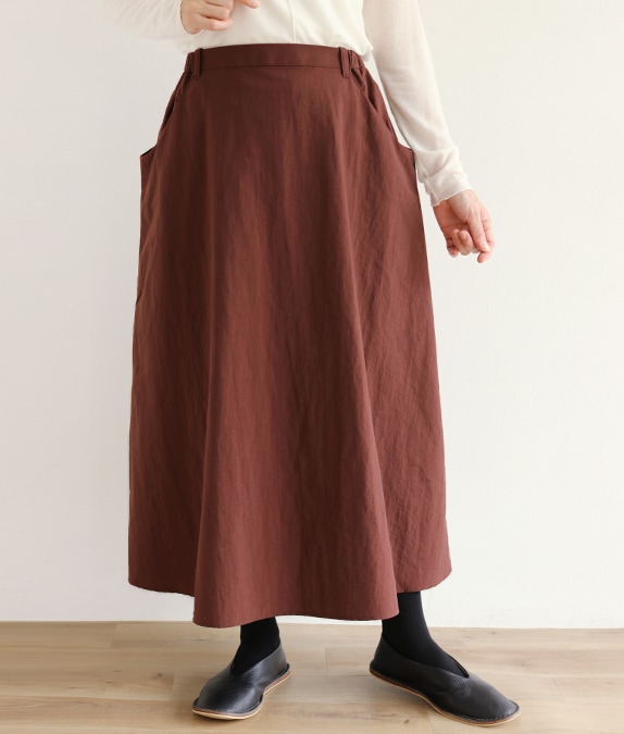 【SALE50%OFF】ラウンドポケットフレアースカート
