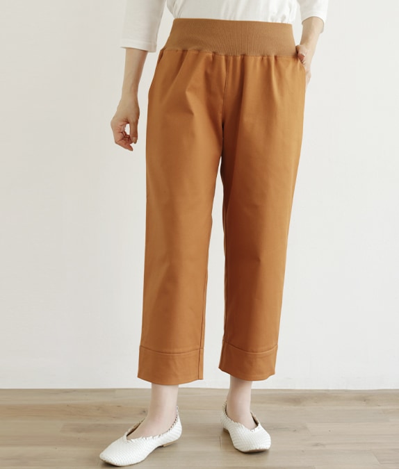 【SALE50%OFF】裾切り替えチノパンツ