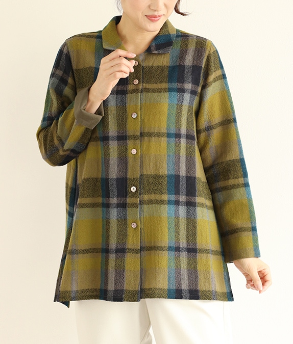 【再値下げSALE70%OFF】チェックブラウス