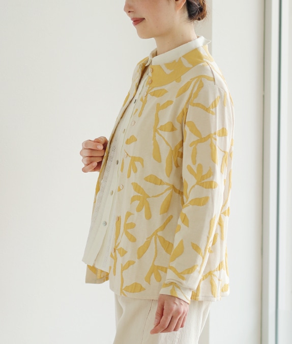 【SALE50%OFF】リーフジャカードカーディガン