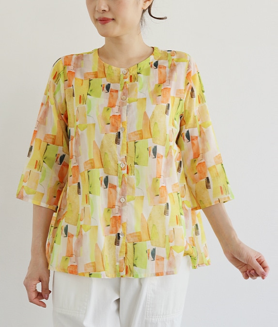 【SALE50%OFF】水彩ペイントブラウス