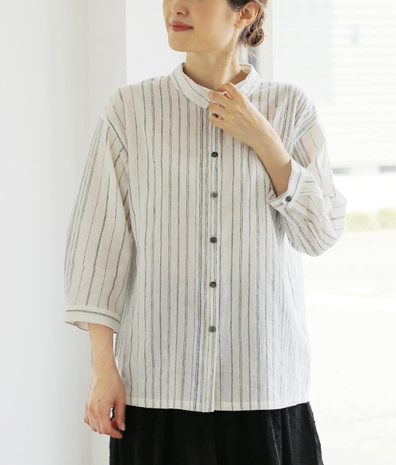 【SALE50%OFF】ランダムストライプブラウス