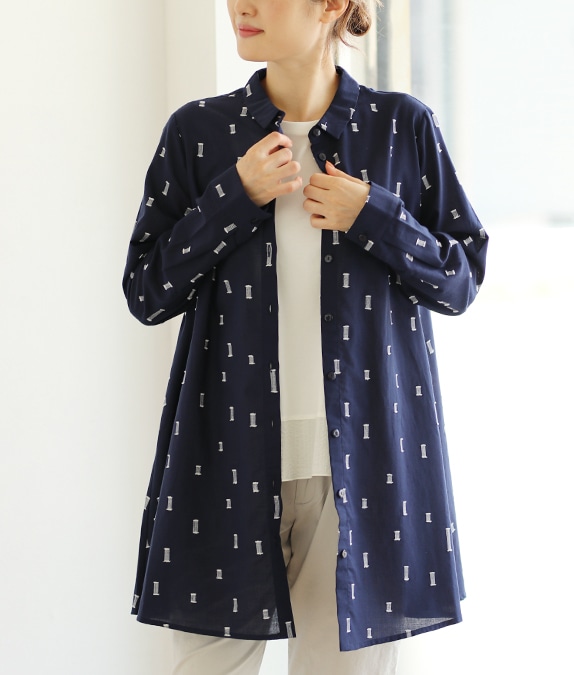 【SALE50%OFF】カットドビーロングブラウス