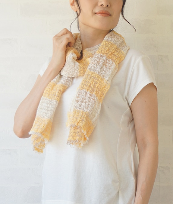 【アウトレット均一】スラブチェックストール