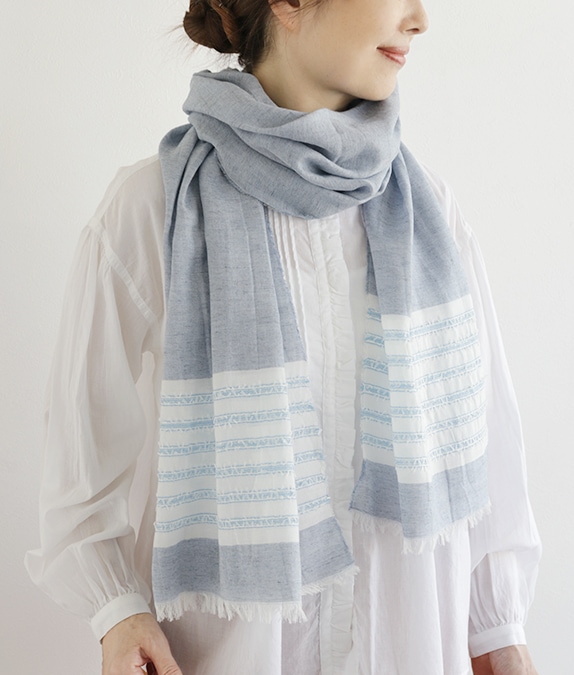 【アウトレット均一】ラメボーダーストール