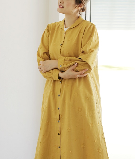 【SALE50%OFF】凸凹ドットワンピース