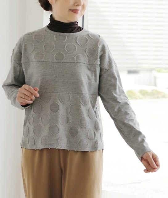 【SALE20%OFF】ドットジャカードプルオーバー