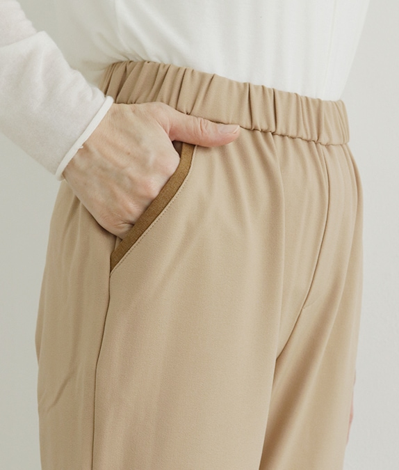 【SALE30%OFF】裏起毛パイピングポケットスリムパンツ