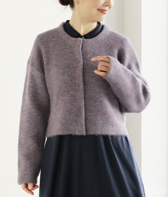 【SALE20%OFF】アルパカ混ニットカーディガン