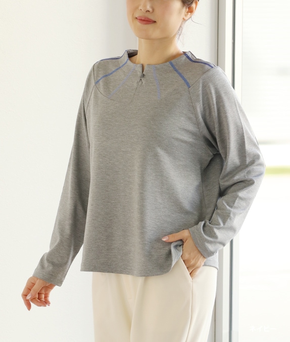 【SALE50%OFF】配色ステッチプルオーバー