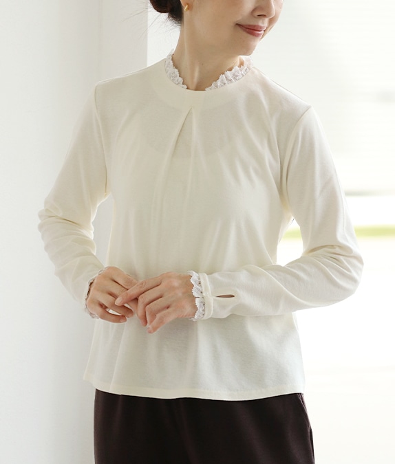 【SALE50%OFF】レース使いプルオーバー