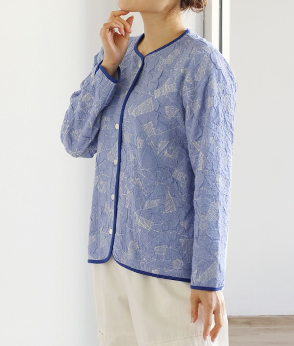 【SALE50%OFF】ふくれジャカードカーディガン