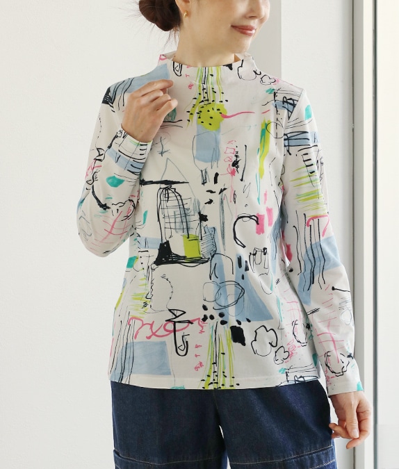 【SALE40%OFF】らくがきプリントプルオーバー