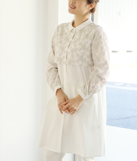 【SALE50%OFF】レース合わせチュニック
