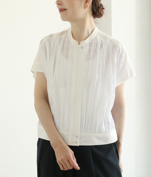 【SALE50%OFF】シャーリングコットンブラウス