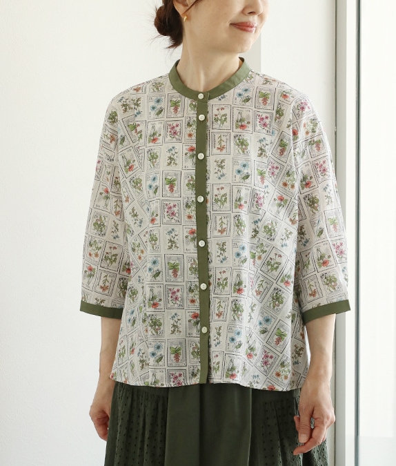 【1/14(水)10時～1/26(月)13時迄優待価格15％OFF】切手フラワーブラウス