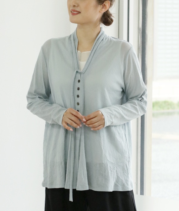 【1/14(水)10時～1/26(月)13時迄優待価格15％OFF】コットンチュールカーディガン