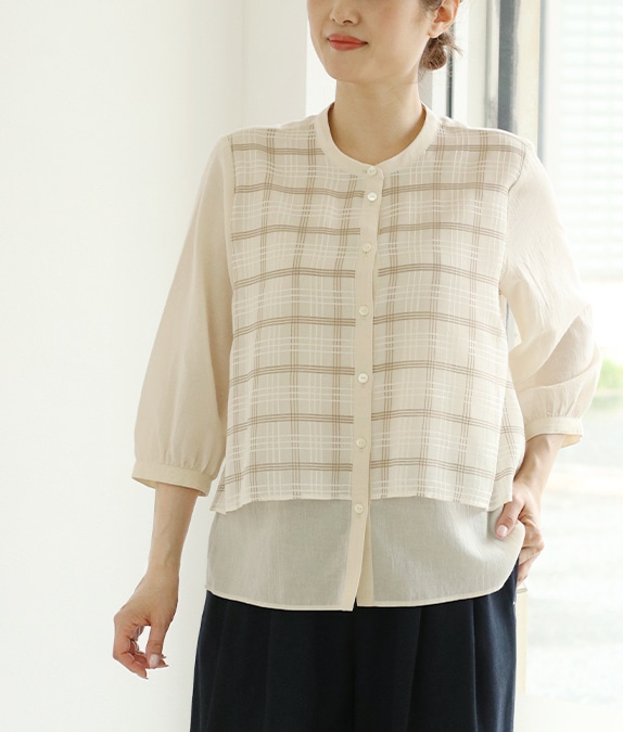 【SALE20%OFF】キャッチボイルブラウス