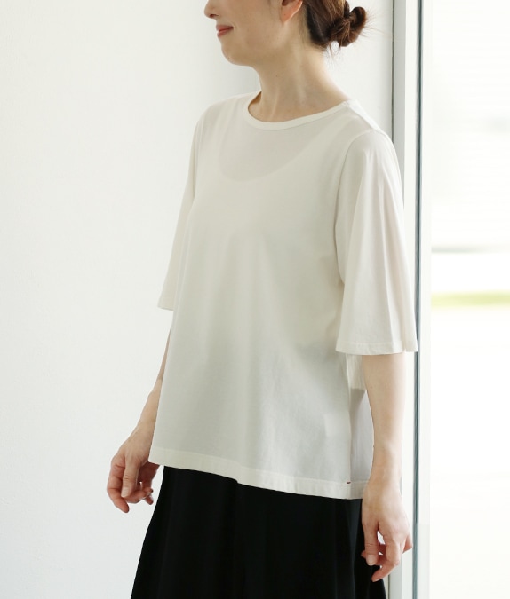 【SALE50%OFF】コーマ天竺フレアー袖プルオーバー