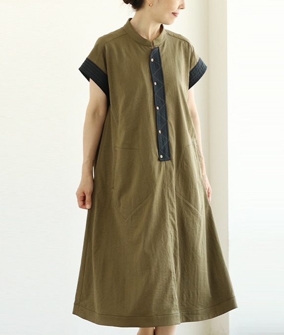 【SALE30%OFF】配色使いワンピース