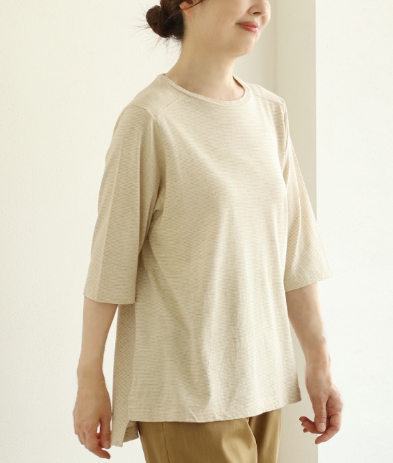 【SALE50%OFF】天竺ボーダープルオーバー