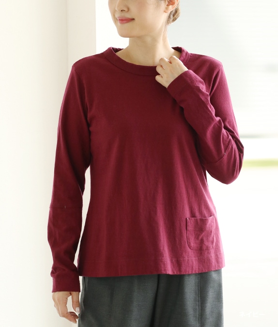 【SALE20%OFF】ラフィー天竺クルーネックプルオーバー