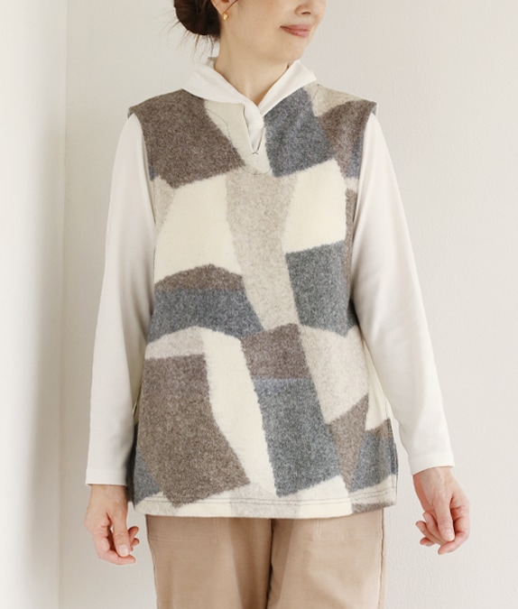 【クリアランスSALE20%OFF】スライバーニットベスト