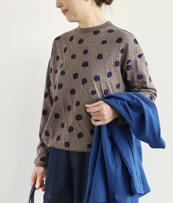 【SALE30％OFF】接結ドットプルオーバー
